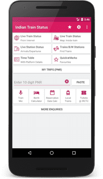 Quick Notes for Indian Train Status PNG