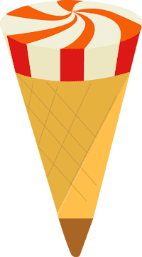 Swirled Delight Ice Cream Cone PNG