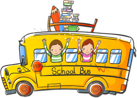 School Bus Adventure Off to Learning Land PNG