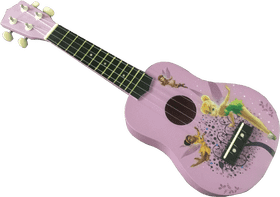 Whimsical Electric Guitar with Fairy Designs PNG
