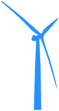 Blue Sky Wind Turbine Design PNG