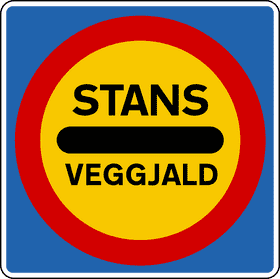 Essential Toll Road Stop Sign PNG