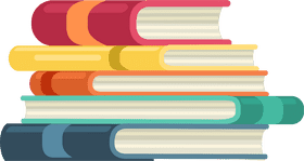 Colorful Collection of Stacked Books PNG