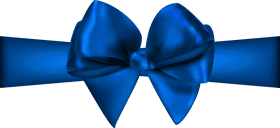 Elegant Blue Ribbon Bow Delight PNG
