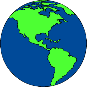 Vibrant Globe of Earth’s Continents PNG