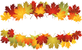 Autumn's Vibrant Leaf Symphony PNG