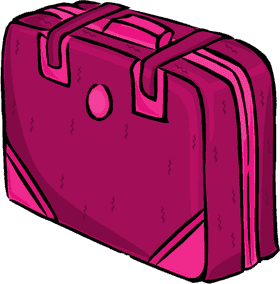 Stylish Pink Luggage Suitcase for Travel PNG