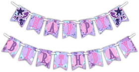 Colorful Birthday Celebration Banner PNG