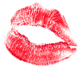 Bold Lipstick Kiss Mark of Confidence PNG