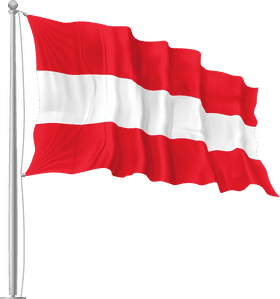 Austrian Party Flag Design Elements PNG