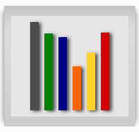 Colorful Bar Chart Displaying Data Trends PNG