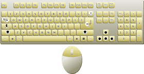 Stylish Yellow Keyboard and Mouse Combo PNG