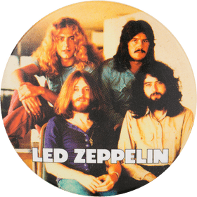 Classic Rock Button Led Zeppelin Vibes PNG