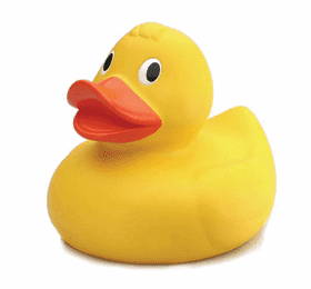 Cheerful Rubber Duck for Bath Time Fun PNG