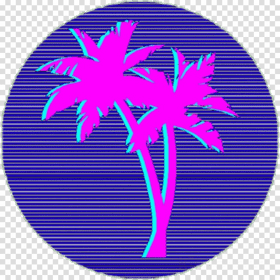 Neon Paradise Tree Vibes PNG