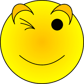 Winking Smiley with Playful Charm PNG