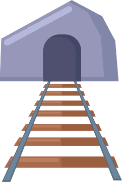 Train Journey Through the Mysterious Tunnel PNG