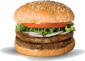 Delicious Double Layered Burger Delight PNG