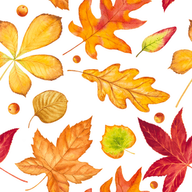 Autumn's Vibrant Leaf Mosaic PNG