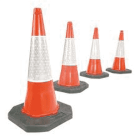 Colorful Ice Cream Cone Traffic Cones PNG