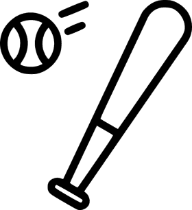 Classic Baseball Bat for Dynamic Performance PNG