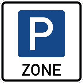 Parking Garage Access Zone Sign PNG