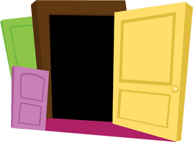 Colorful Doors of Opportunity PNG