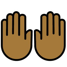 Open Hand Gesture of Welcome and Peace PNG