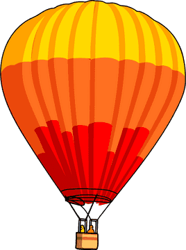 Sunset Journey in a Hot Air Balloon PNG