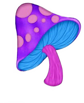 Whimsical Purple Mushroom Fantasy Delight PNG