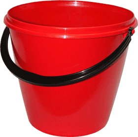 Classic Red Popcorn Bucket for Movie Nights PNG