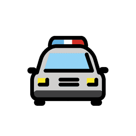 Police Vehicle with Emergency Lights PNG