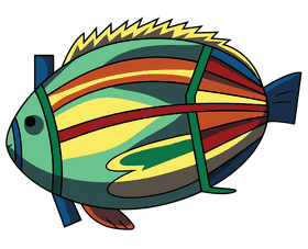 Colorful Airship of the Sea PNG