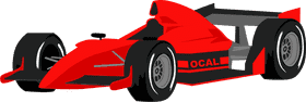 Dynamic Red Race Car Design PNG