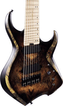 Elegant Guitar with Stunning Wood Grain Design PNG