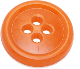 Bright Orange Four-Hole Button PNG