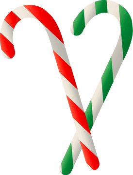 Charming Candy Cane Crossed Delight PNG