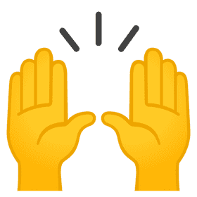 Hands Up in Celebration PNG