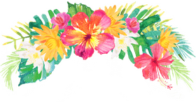 Tropical Blossom Flower Arrangement PNG