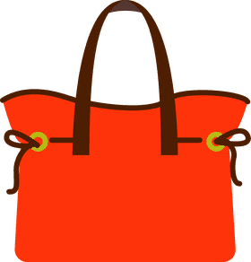 Vibrant Red Shopping Bag with Stylish Straps PNG
