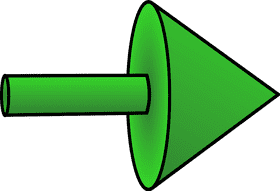 Green Arrow Pointing Forward PNG