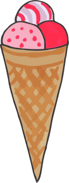 Colorful Ice Cream Delight Food Treats PNG