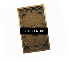 Vintage Call Button with Elegant Design PNG