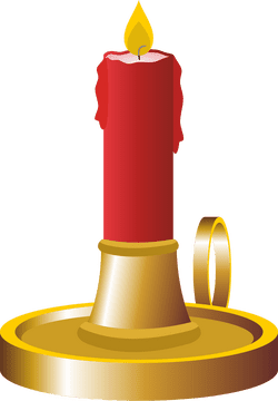 Radiant Red Candle of Warmth and Light PNG