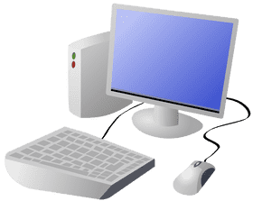 Modern Desktop Computer Setup with Keyboard and Mouse PNG