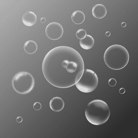 Enchanting Dance of Soap Bubbles in the Air PNG