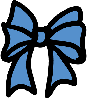 Charming Blue Bow Adorning Delicate Gifts PNG