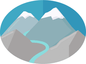 Majestic Mountain with Serene River PNG