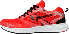 Red Athletic Shoe with Breathable Design PNG