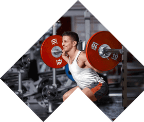 Gym Strength Training Powering Up with Squats PNG